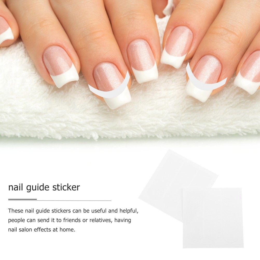 Reusable Vinyl Nail Stencils Tape Strips White Nail Art Stickers for Home Use
