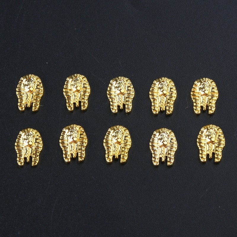 10PCS Egyptian Pharaoh Nail Art Decorations Cleopatra Nail Art Charm Decorations