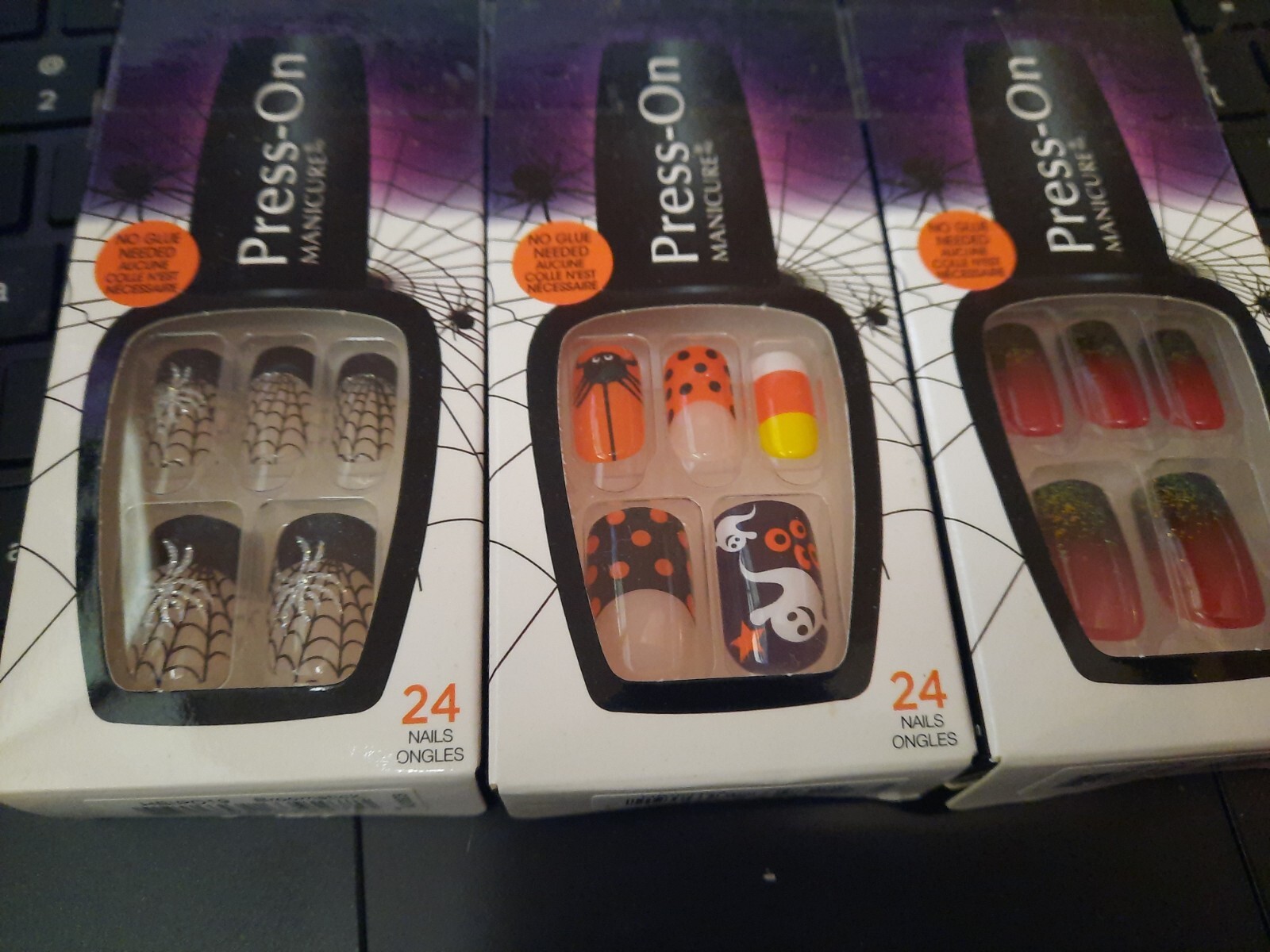 3 Broadway Nails By Kiss Halloween Press On Manicure Haunting, RIP, Broomstick