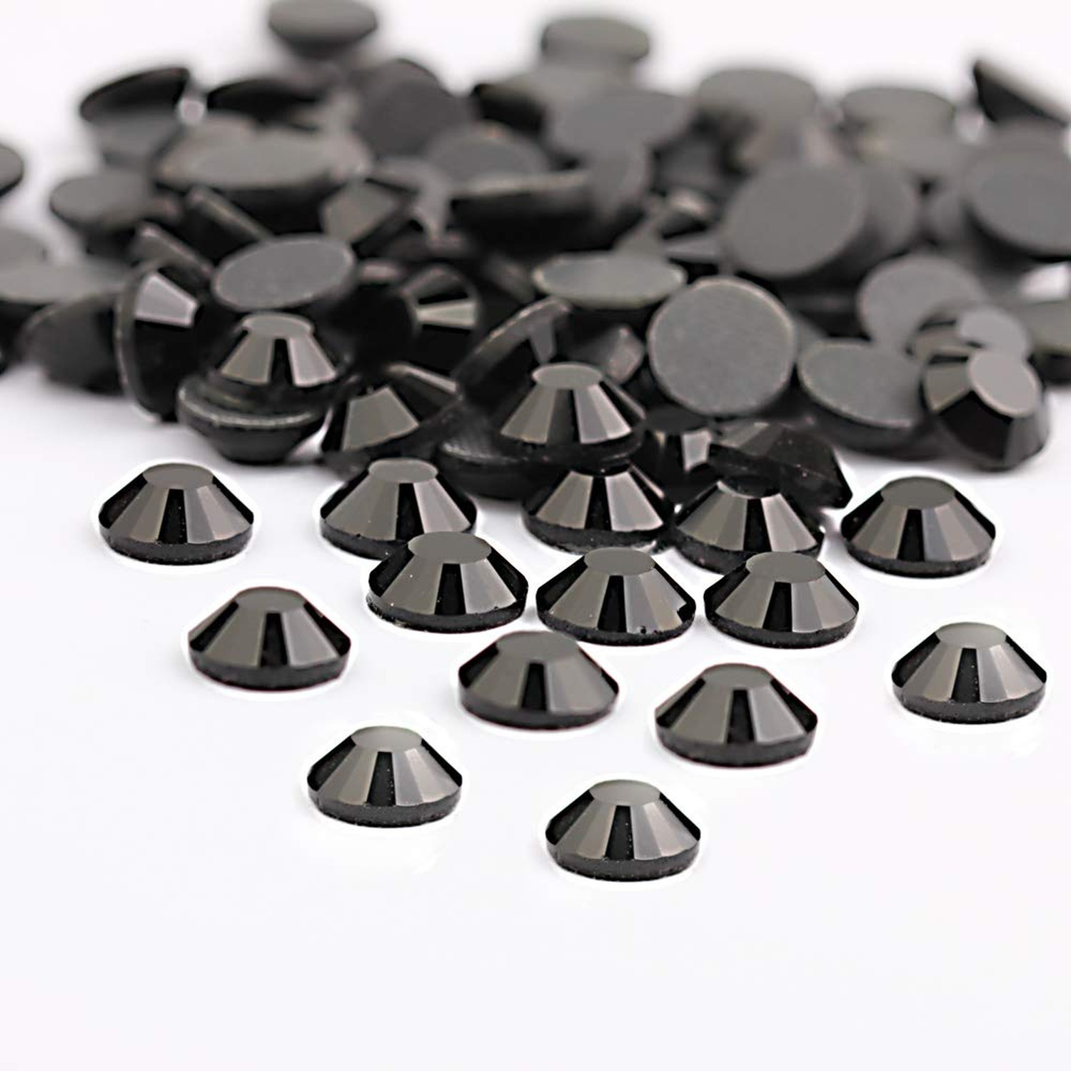 beadsland Crystal Hotfix Rhinestone,Machine Cut Stone 1440pcs/pkg (Black,SS20…