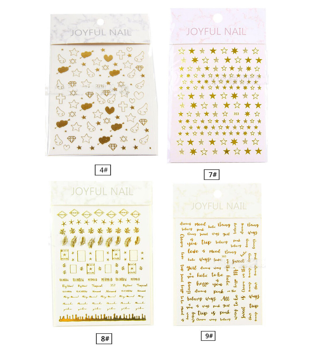 3D Nail Sticker Decal Lot Nail Art Adhesive DIY Design Decor Waterproof US Stock