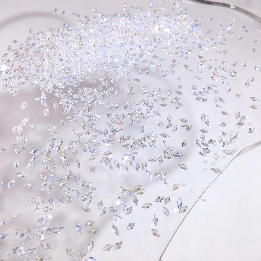 100x 1.5x3mm Mini 3D Flatback Diamond Nail Art Diamonds nail Art Accessory Craft
