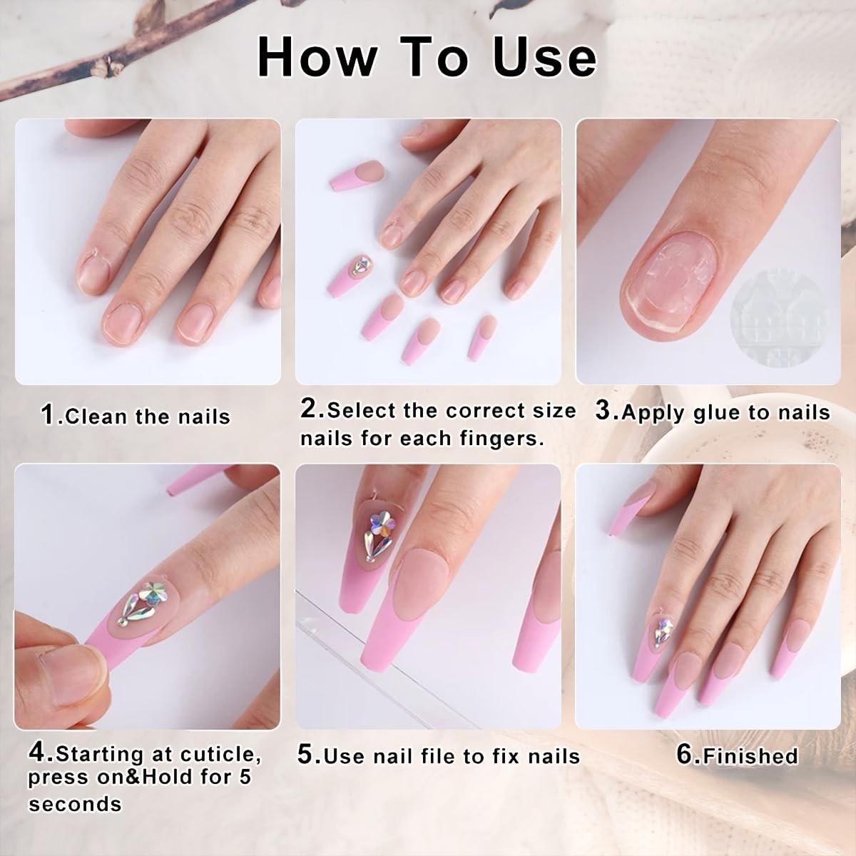30Pcs Black Duck Press on Nails Short French Tip 1 Ounce (Pack of 1), color