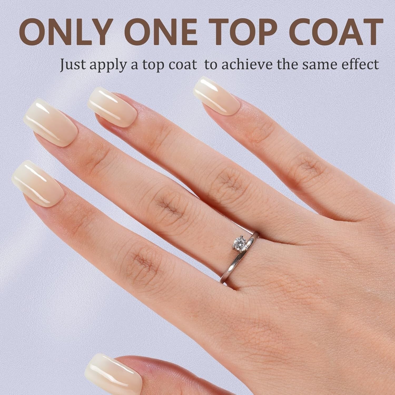 Innovative Ombre Press on Nails – 160Pcs Short Square Gel Tips, Long Lasting