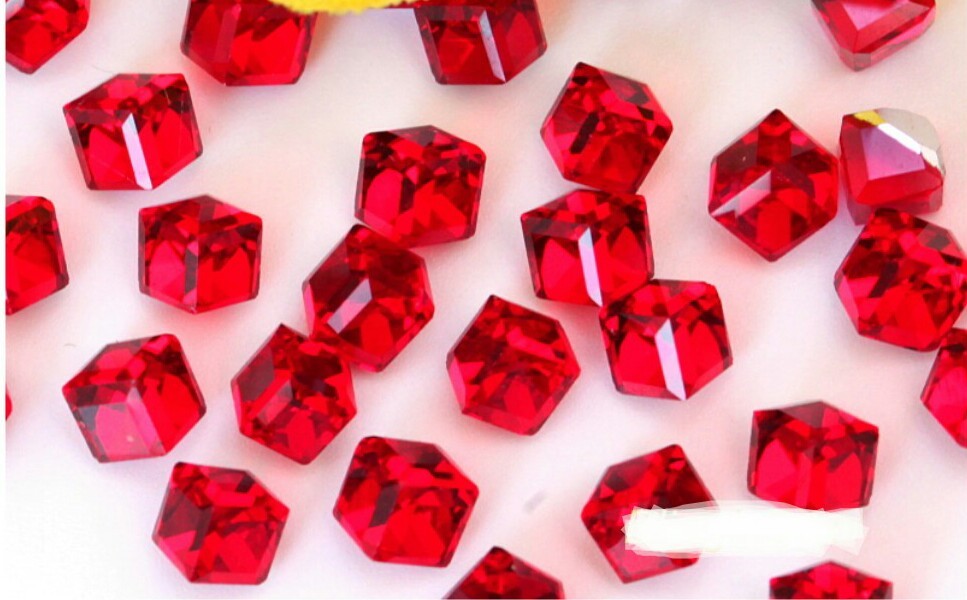 5pcs New 3D Colorful Rhinestone Crystal Cube Nail Art DIY Decorations