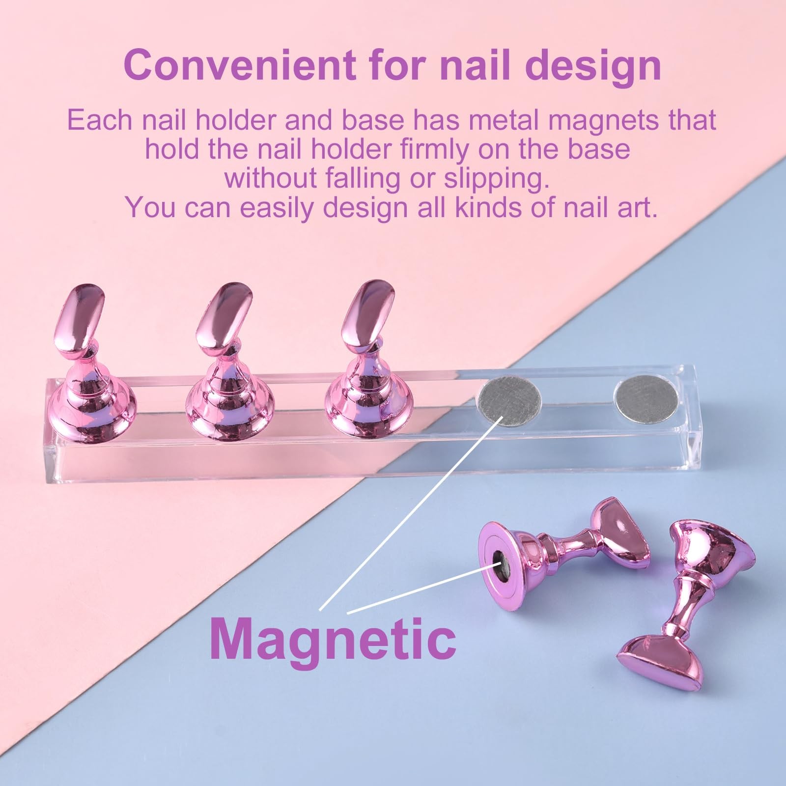 siyuwuro 2 Sets Nail Stand for Press on Nails Art Display Practice Fake Nail …