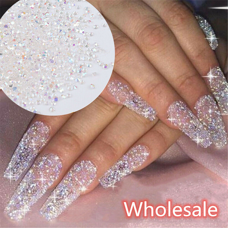 3000 – 9000Pcs Crystal Pixie 3D Nail art Micro Zircon 1.1mm Mini Rhinestones DIY