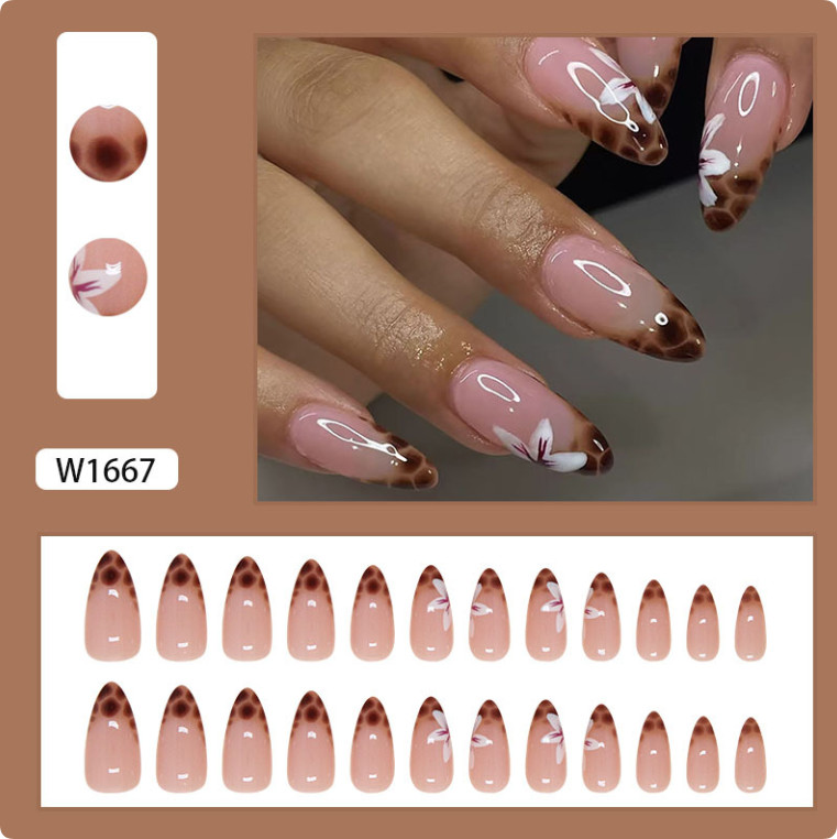 Red Polka Dot French Press On Nails Short Almond Fake Nails Reusable Nail Tips