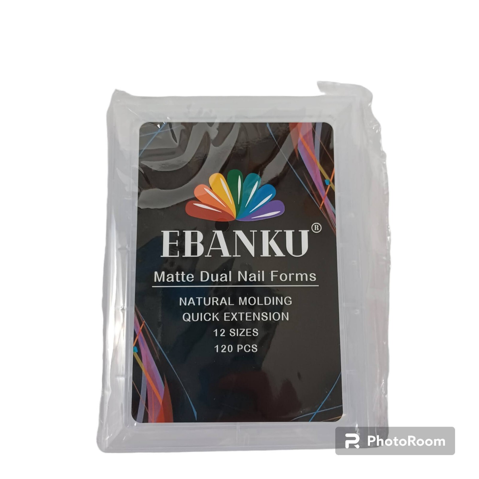 Ebanku False Nail System NEW Matte Dual Nail Forms 120 Pieces (12 Sizes) W/Case