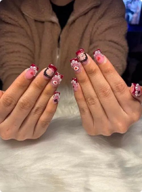 Set Of 3D Nail Decals Character Themed Nail Art Stickers