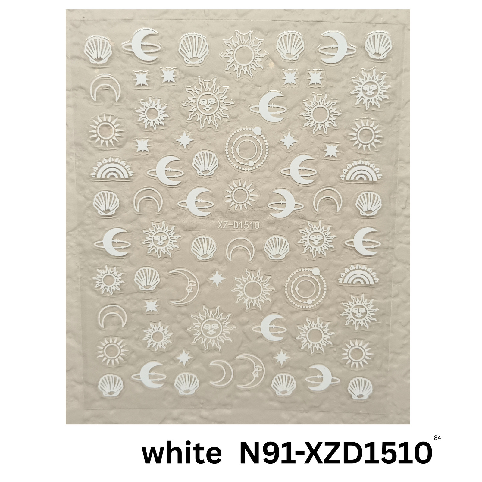 Sun Moon Star Nail Art Stickers – Celestial Theme Nail Decals for DIY Manicure