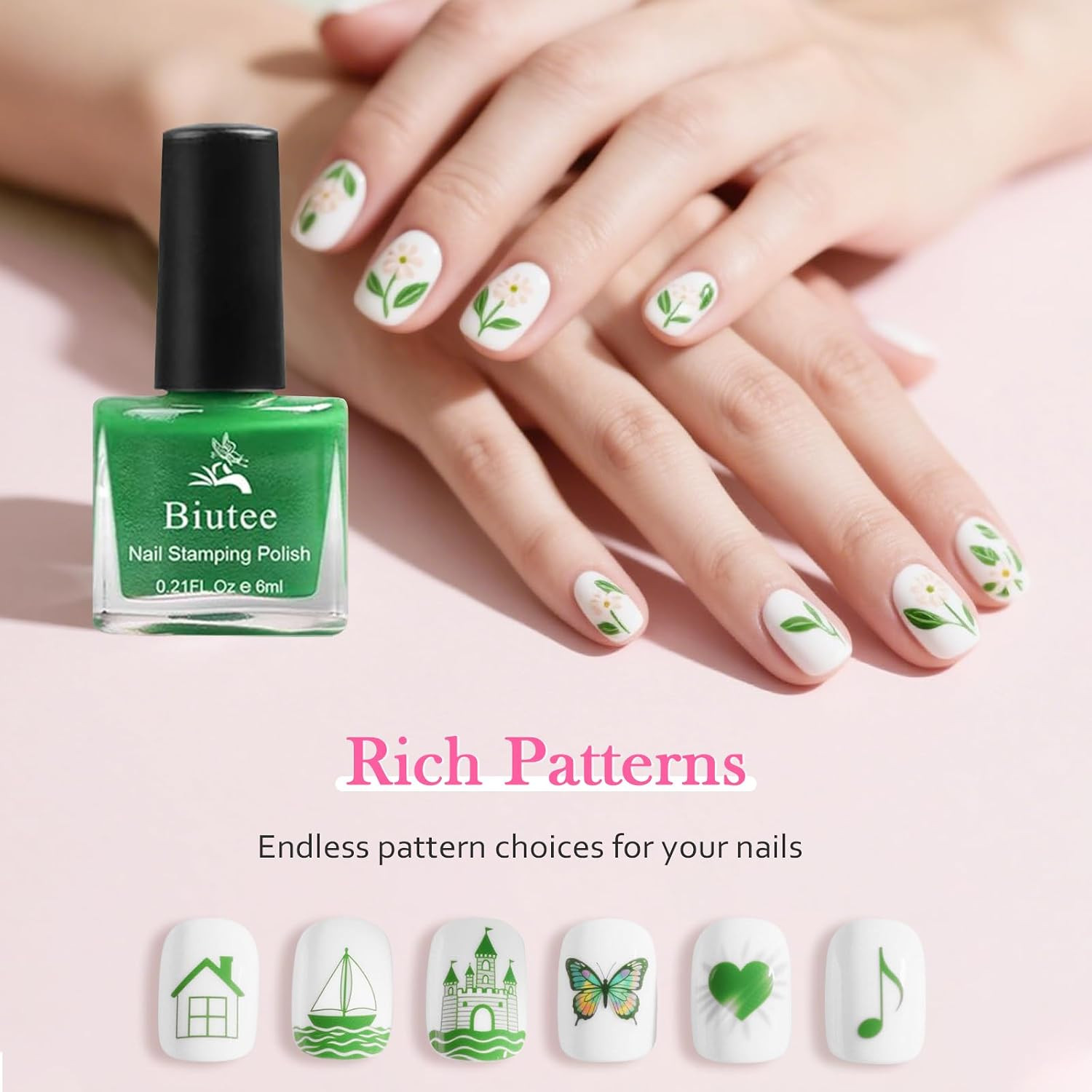 Nail Stamping Polish 12 Colors 6ML for Stamping Plates Air Dry with Gift Box