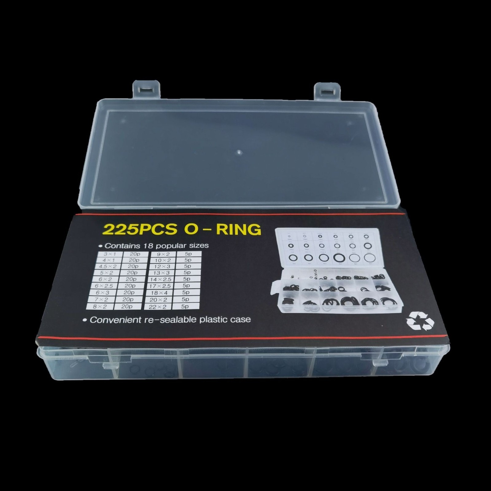 Kit de 225 Unidades – Gomas de Sello de Silicona para Reparación Automotriz