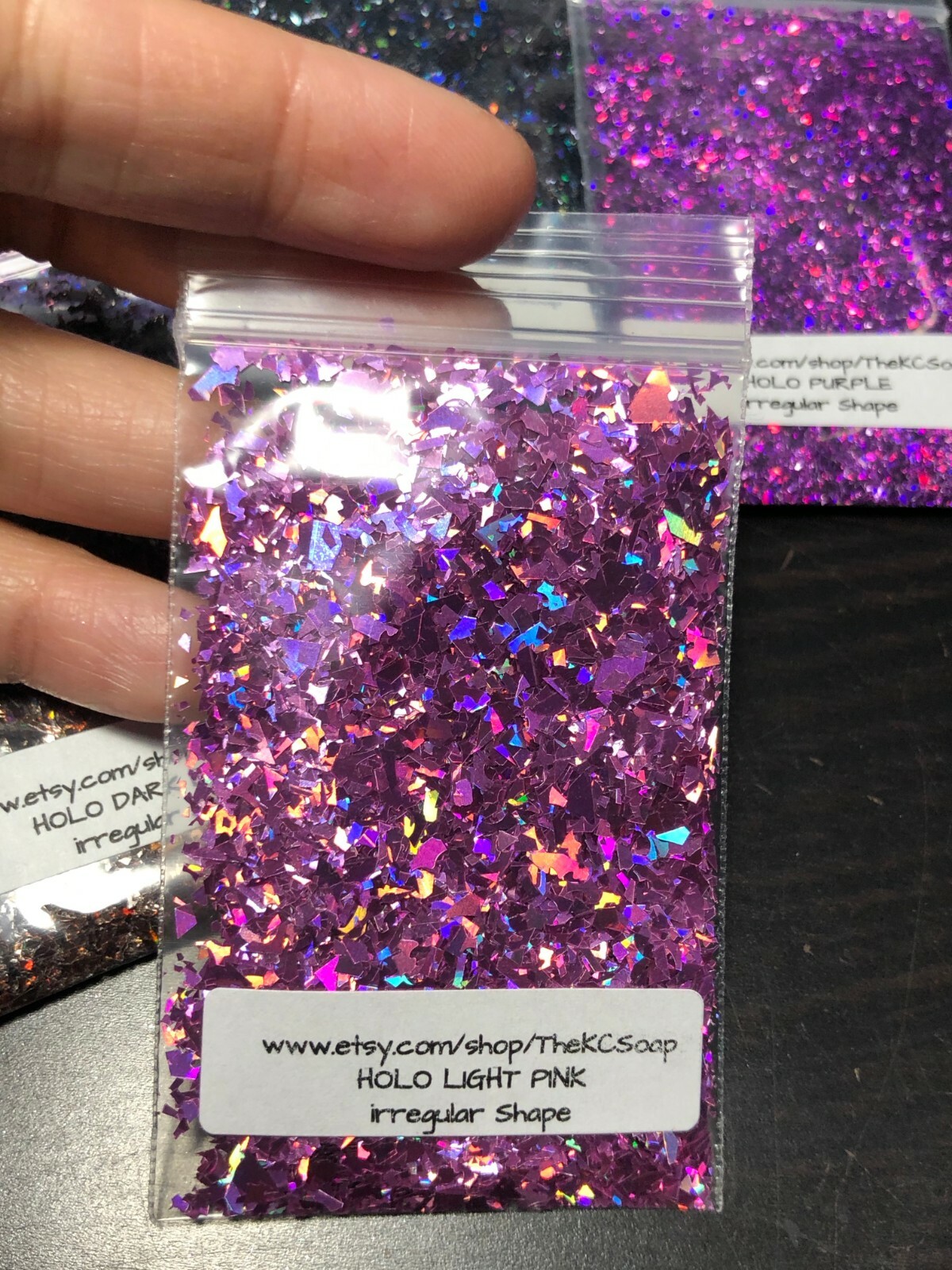 Holographic IRREGULAR SMALL Mylar Sheet Random Cut Size Flakes for nail US Selle