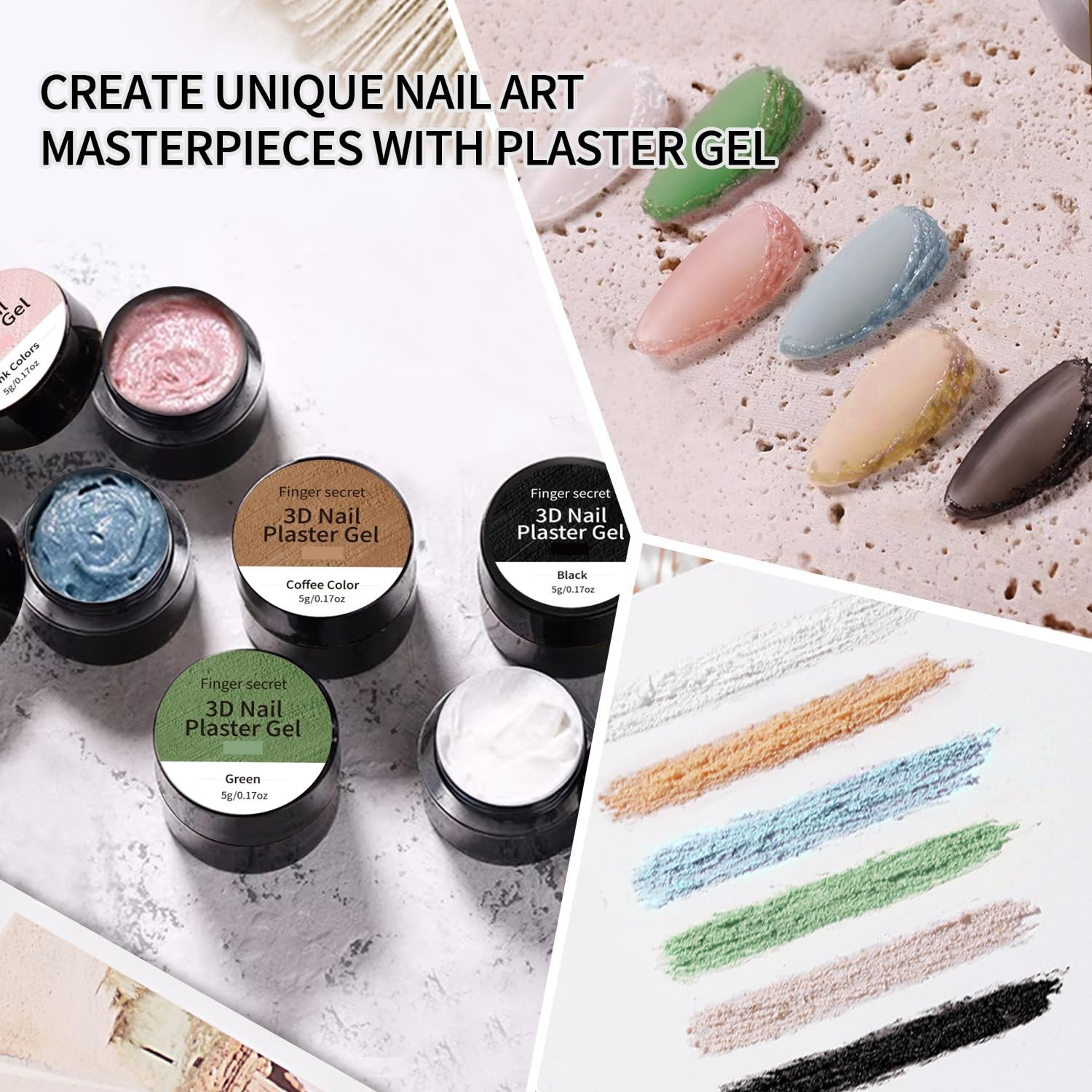 Finger Secret 3D Plaster Nail ,Sculpting Nail Art for Unique Designs,UV/Curab…