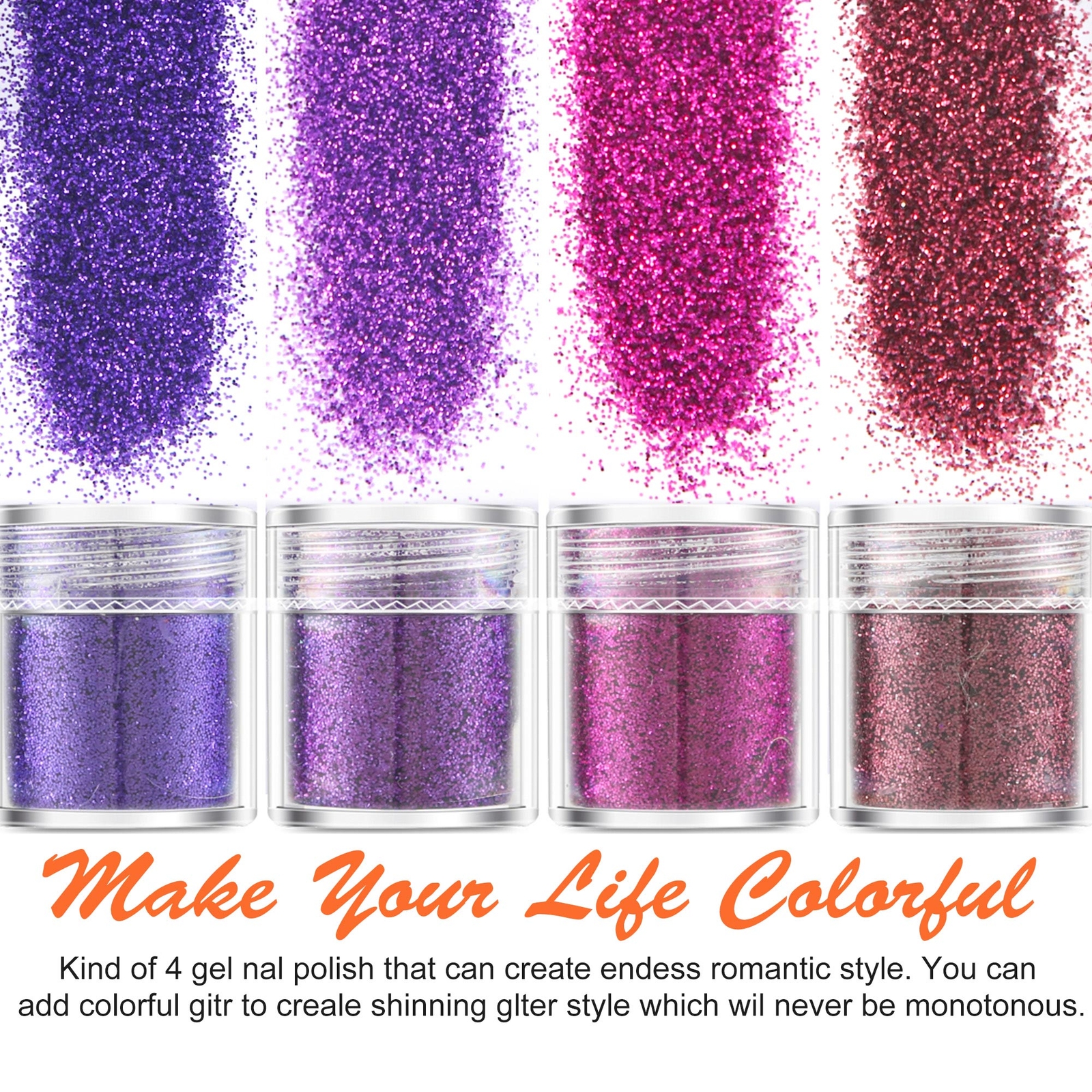 Acrylic Nail Kit Acrylic Powder Glitter Nail Art Manicure Tool Tip Brush Set