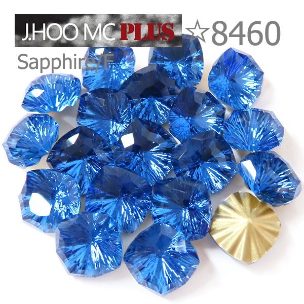 J.HOO Crystal 8460 Square V-Cut Fancy Rhinestones 8mm Nail Art (4pcs)