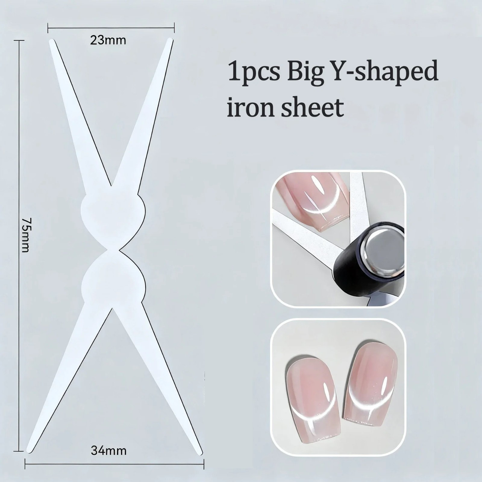 Double-Head Cat Eye Nail Art Magnet Set – V-Shaped Gel Polish DIY Tool