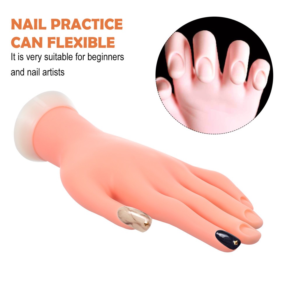 Manicure Practice Bending Hand Nail Art Hand Training Fake Model Manicure Tool