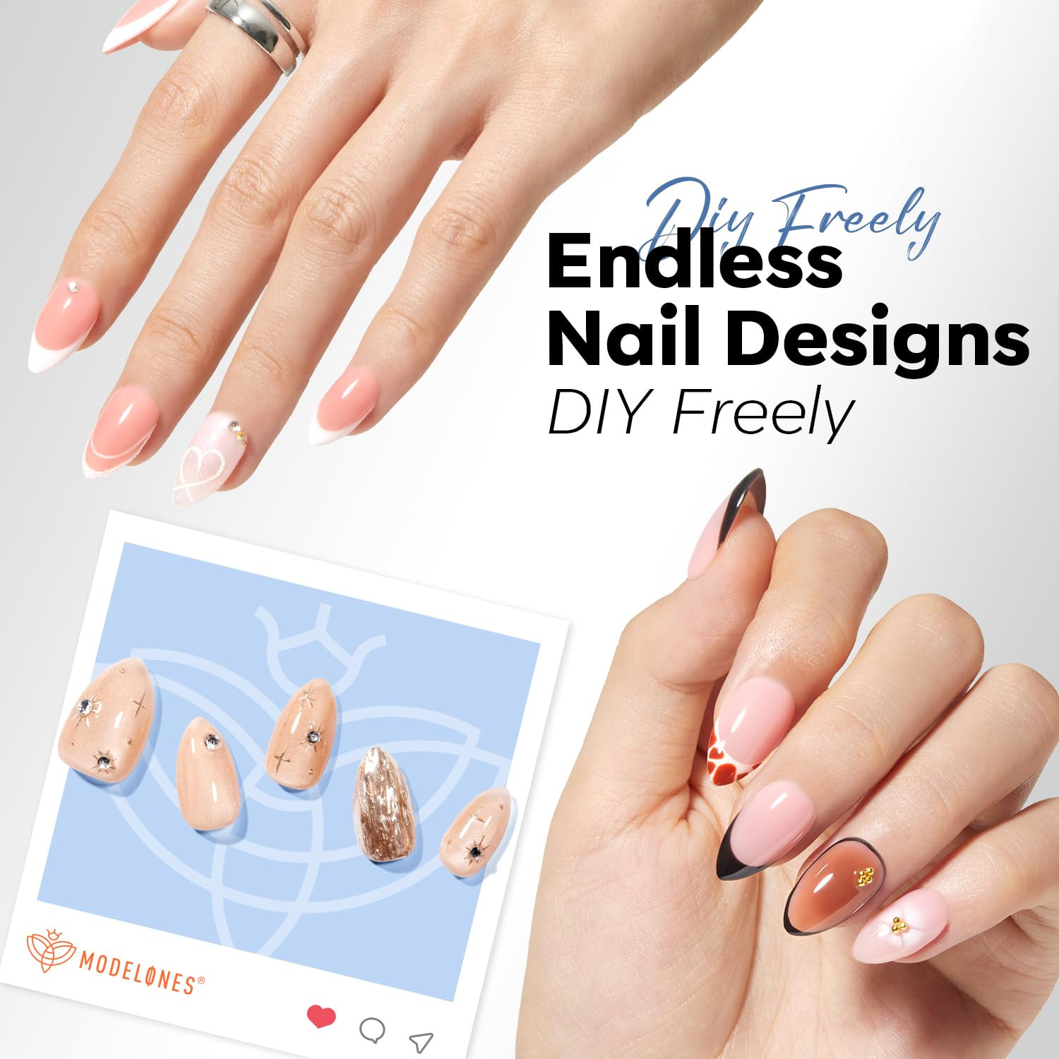 Short Almond Nail Tips 360Pcs Clear Pre-Etched Fake Press on Nail | Clear Soft F