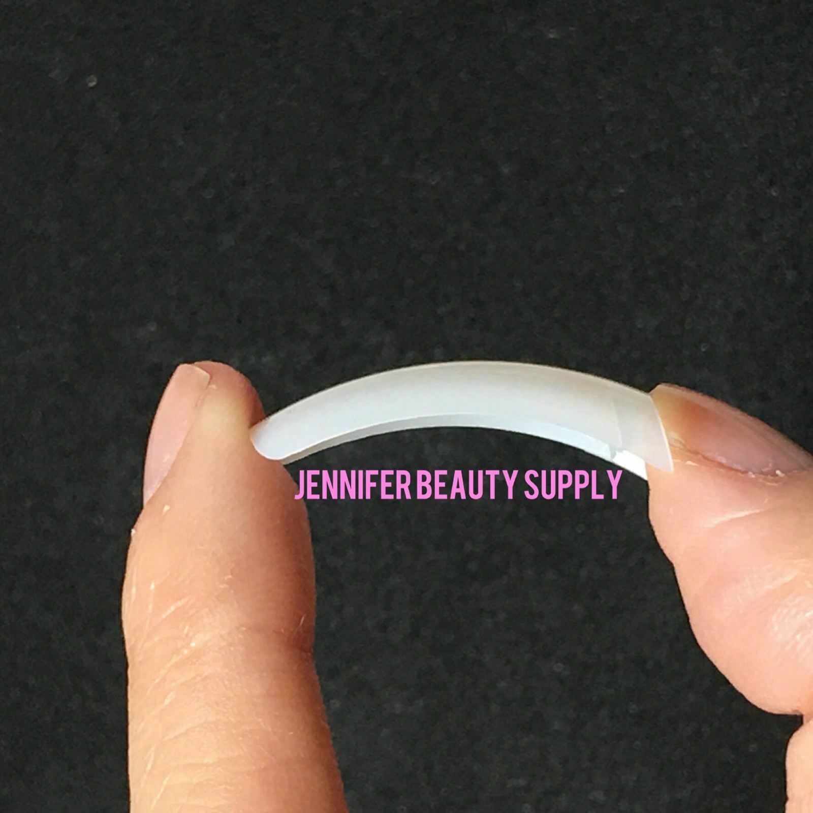 500PCS COFFIN FAKE FALSE NAIL TIPS LONG SQUARE FRENCH NATURAL TRANSPARENT