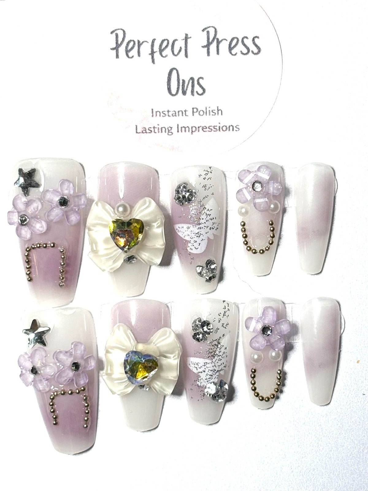 Pastel Coquette Goth: Lavender Gradient Base, Over-the-Top White Ribbons, Pearls