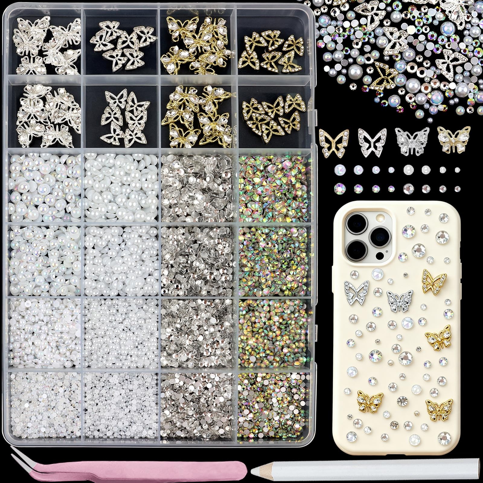 SEMATA 12-Colorful pearls bedazzling kit