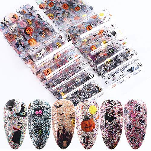 Halloween Nail Foil Set Fall Nail Decals Day of The Dead Nail Art Stickers