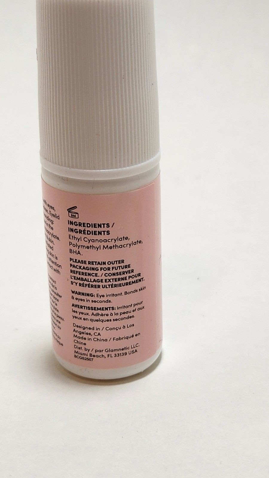 Glamnetic Super Strong Brush On Nail Glue Brush Tip Applicator 7ml /.24 fl.oz.