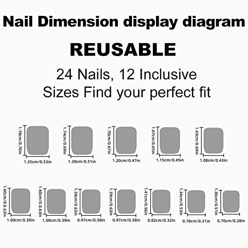 Square Press on Nails – Short Fake Nails – Cyan False Nails with Solid Color C06