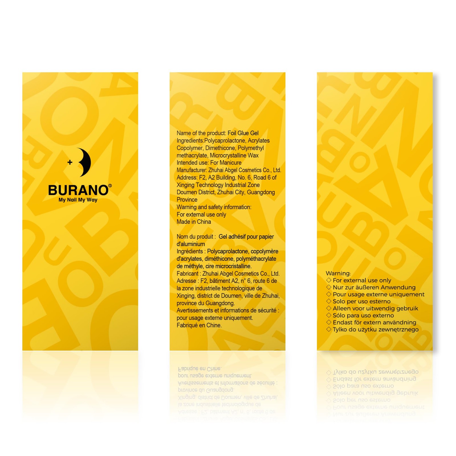 Nail Art Nail Foil Glue Gel, o.5 oz with 10PCS Foil Stickers Set Nail Foil Gl…