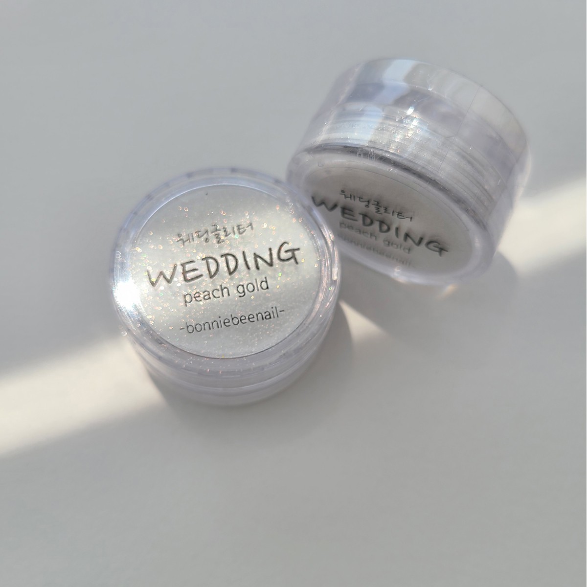 Bonnie B Wedding Nail Glitter Peach Gold Pearl Shimmer Fine Nail Art Powder
