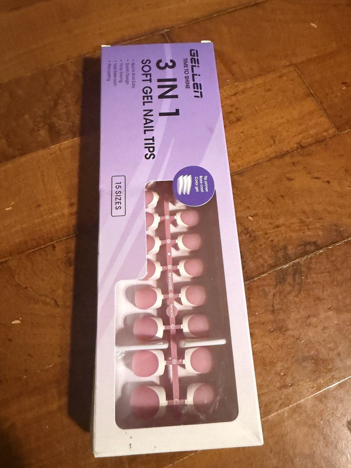 Gellen French Tip Press on Nails – 150 pcs Pink Square Short Press on Nails