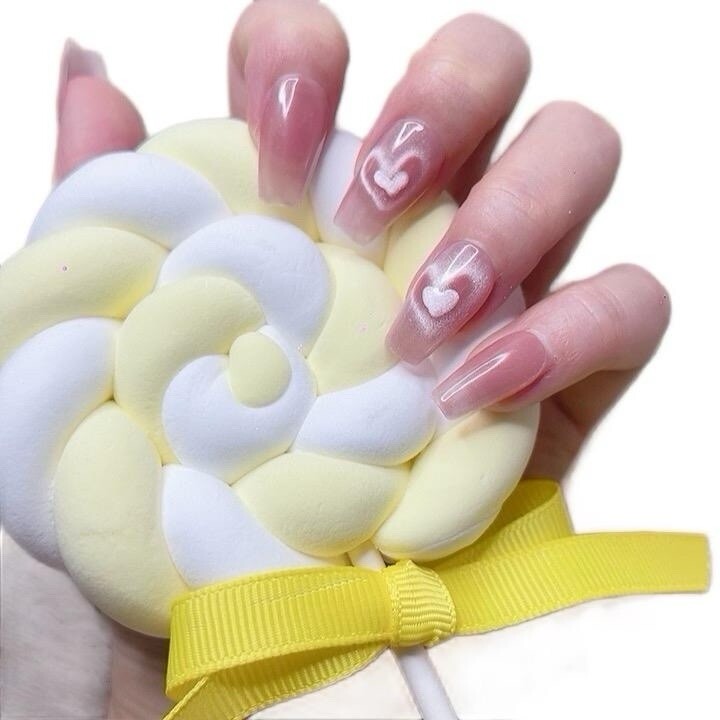 Press on nails short coffin pink (#038) Nail Art Manicure Nail Care