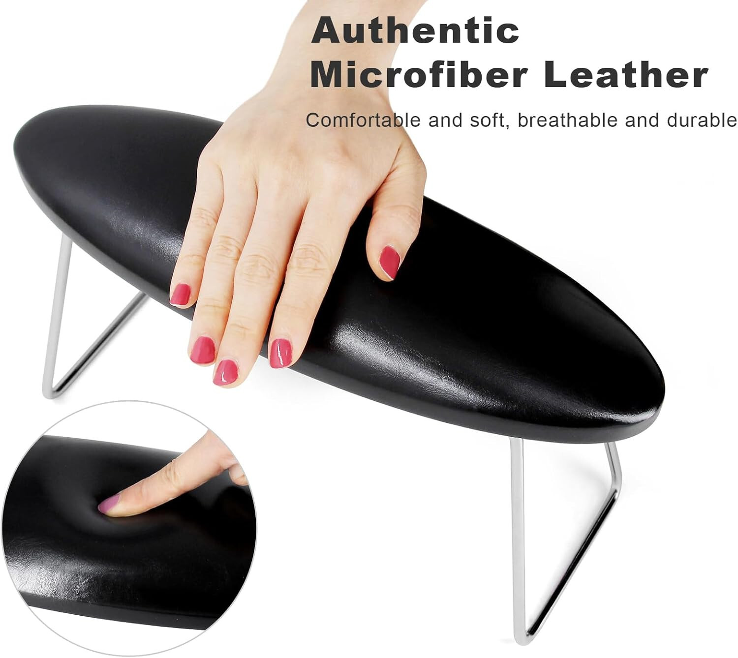 Nail Arm Rest, Hand Rest for Acrylic Nails Microfiber Leather Manicure Hand Rest