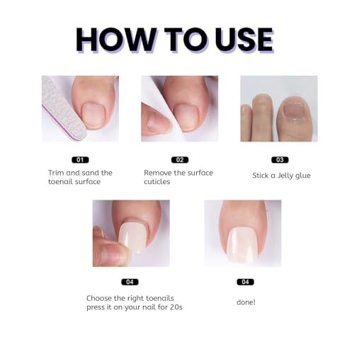 216Pcs Press on Toenails French Tips Toe Nails 1 Fl Oz (Pack of 216) Style-2