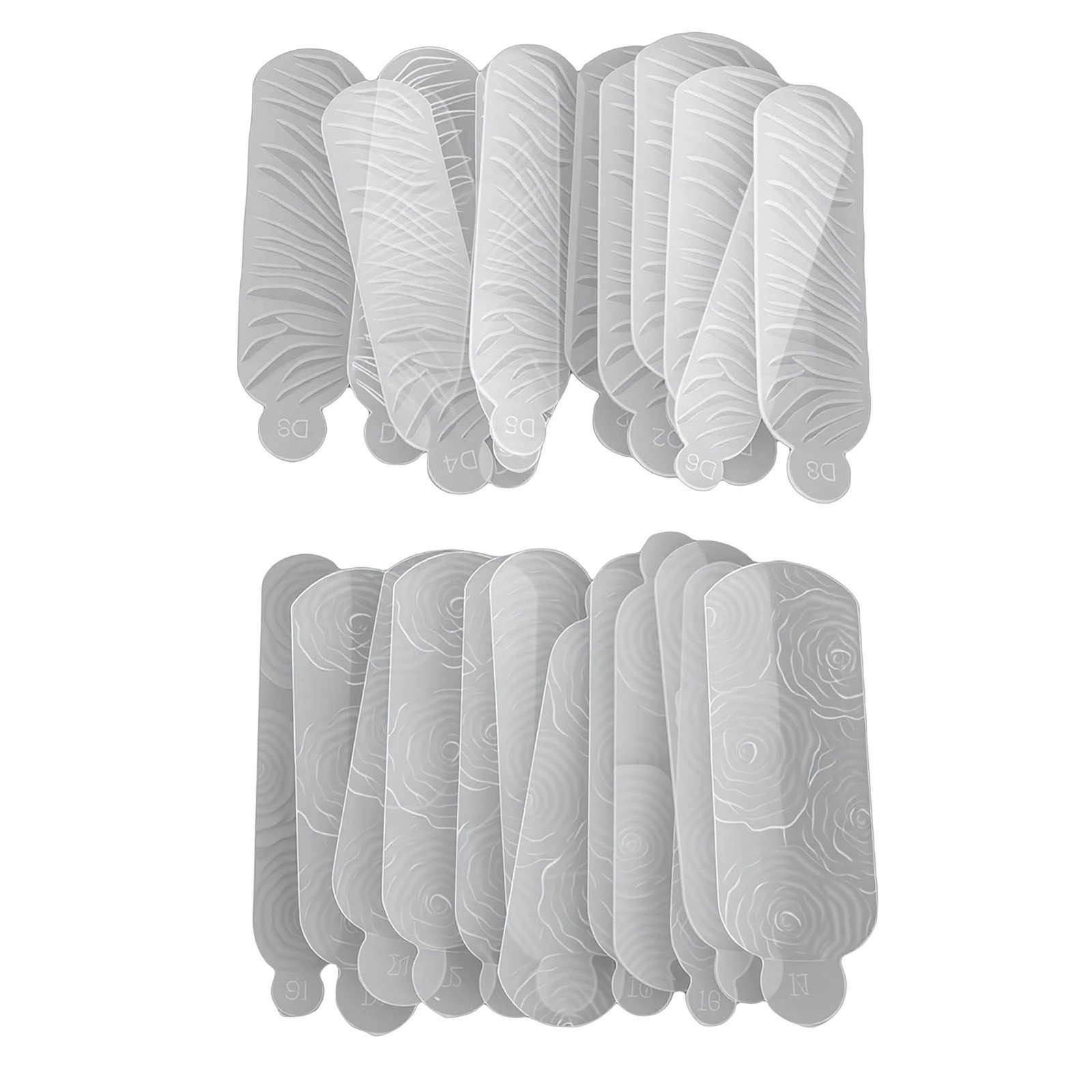 1-24pcs 3D Nail Art Silicone Mold Reusable Stereo Printing For DIY