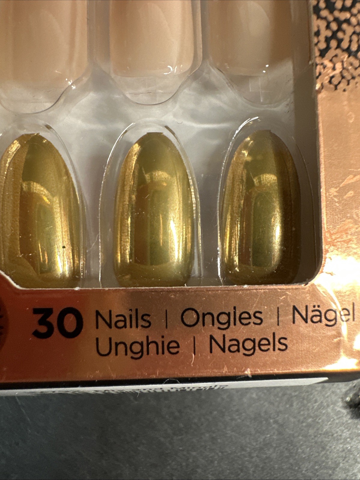 ImPress Limited Edition Tom Bachik Press On Nails Mix & Mingle 30 Pieces Gold