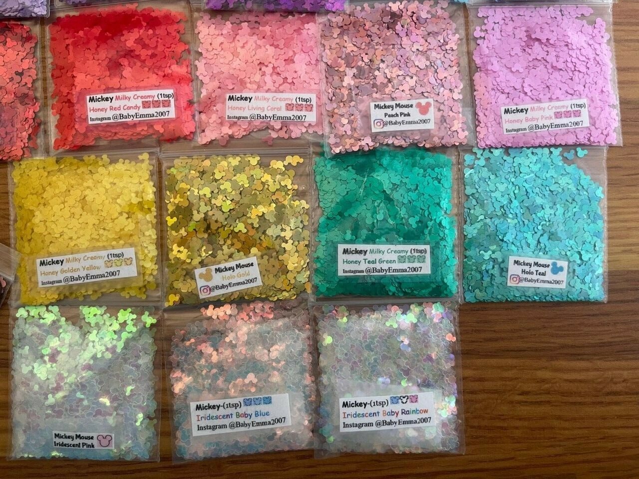 Solvent Resistant MICKEY MOUSE Glitter-U Pick Color-Nail Art Face Craft DIY-US