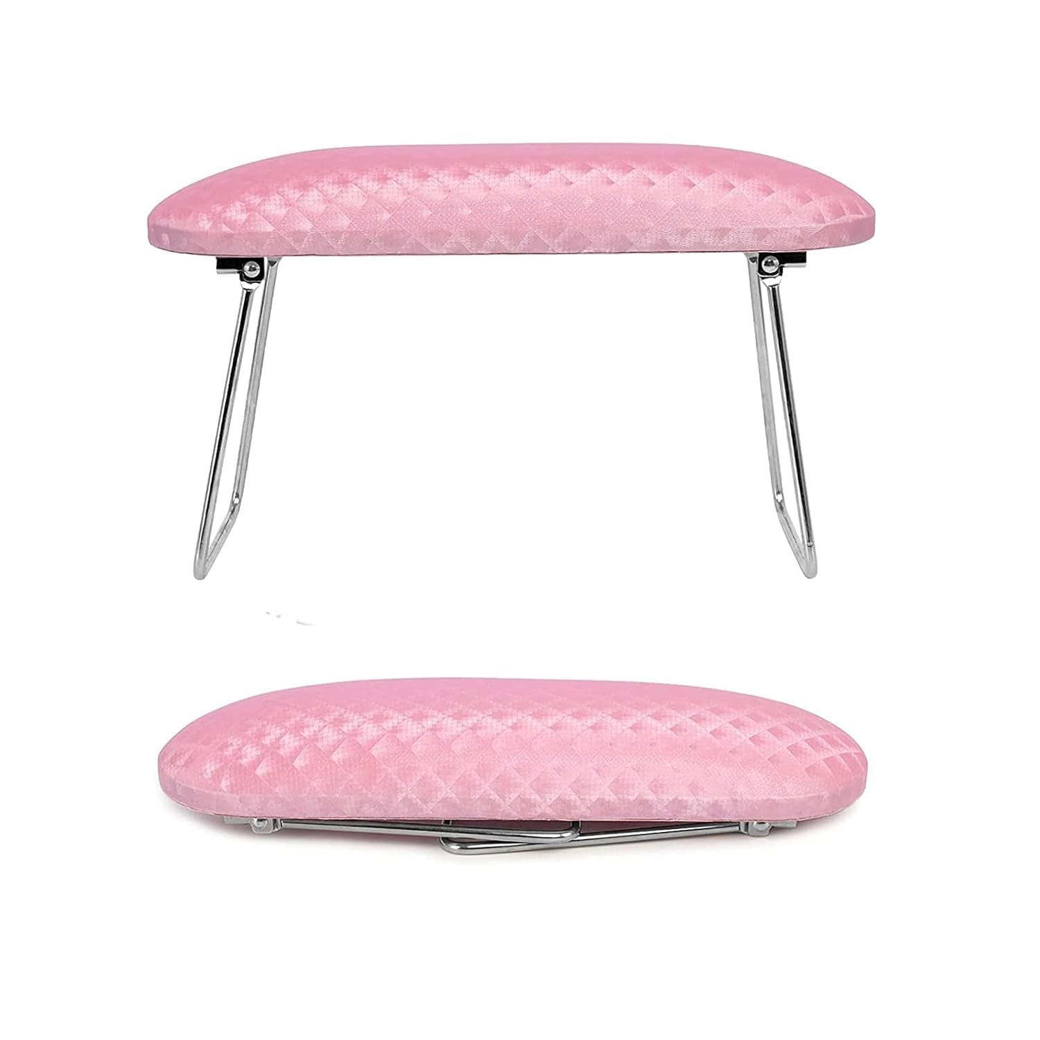 Nail Arm Rest Microfiber Leather Nail Technician Stand Cushion Non-slip Pink