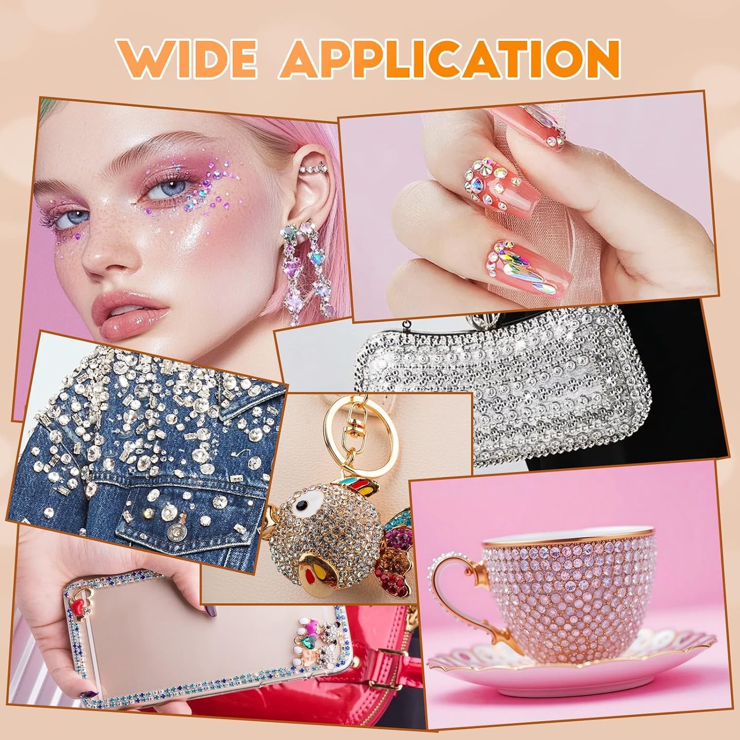 Rhinestone Kit 40 Colors 3mm Bedazzling Kit Set with 2Pcs Rhinestones