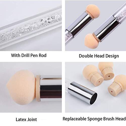 1Pc UV Gel Nail Gradient Sponges Pen With 16Pcs Replaceable Sponge Heads NO3