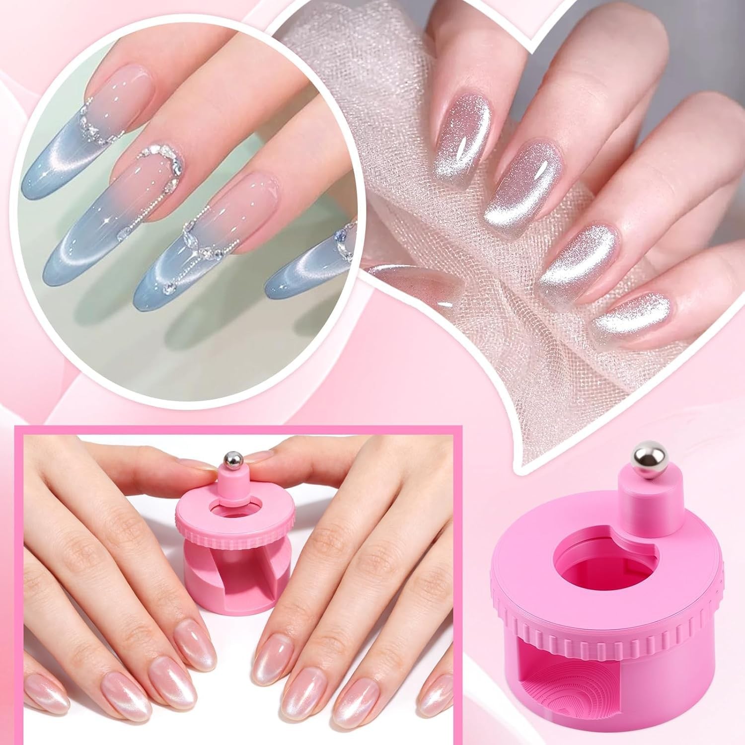 360° Rotating Automatic Glass Bead Super Strong Cat Eye Magnet Beginner-Friendly