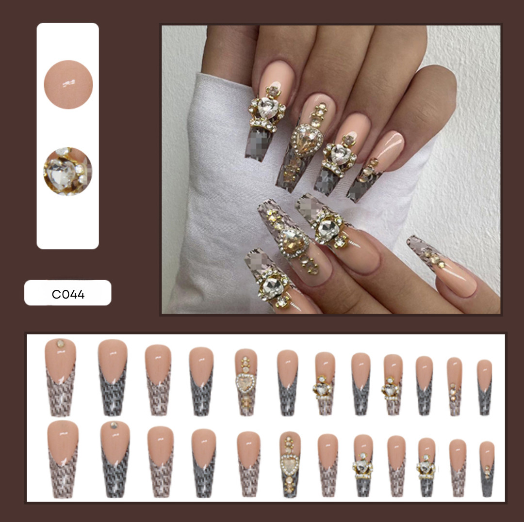 Double Bling, C-type nails. Plenty of bling for casual and up dress.