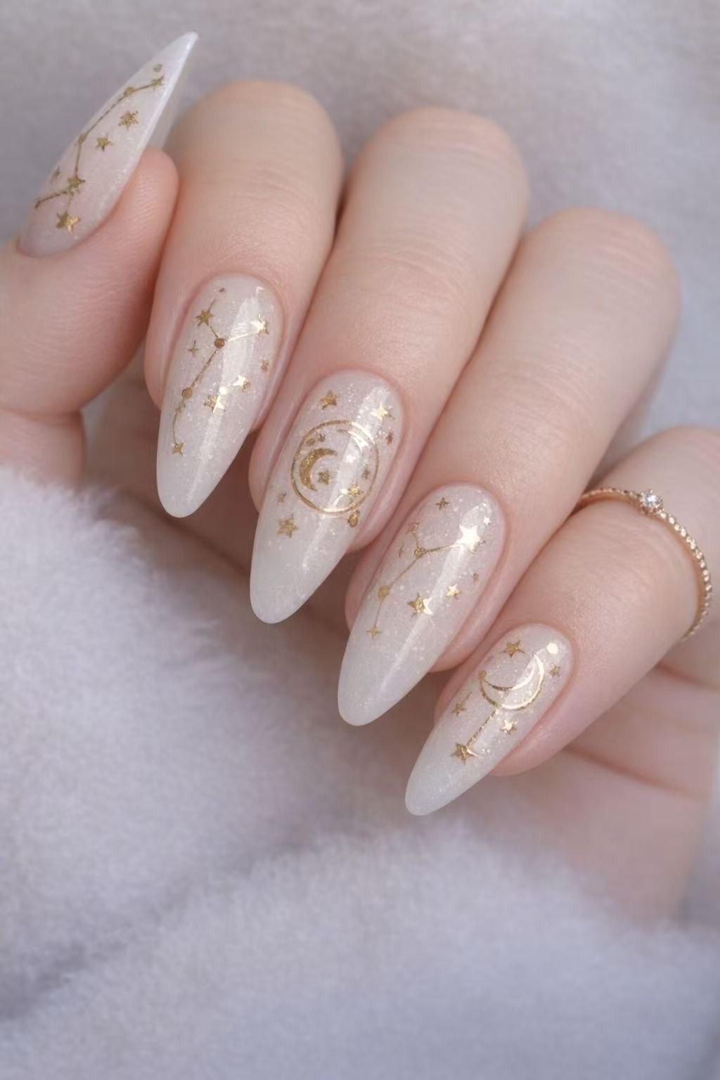 Galaxy Star Nail Decals Moon Horoscope Nail Art Peel & Stick 80 Decals
