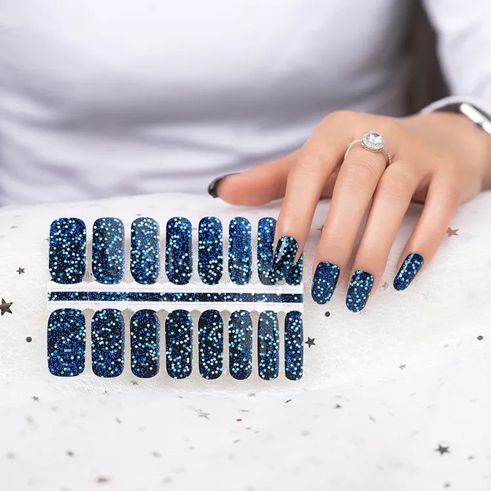 Beautiful B Nail Polish Strips Sprinkle Nail Wraps Nail Stickers 100% Real Nail