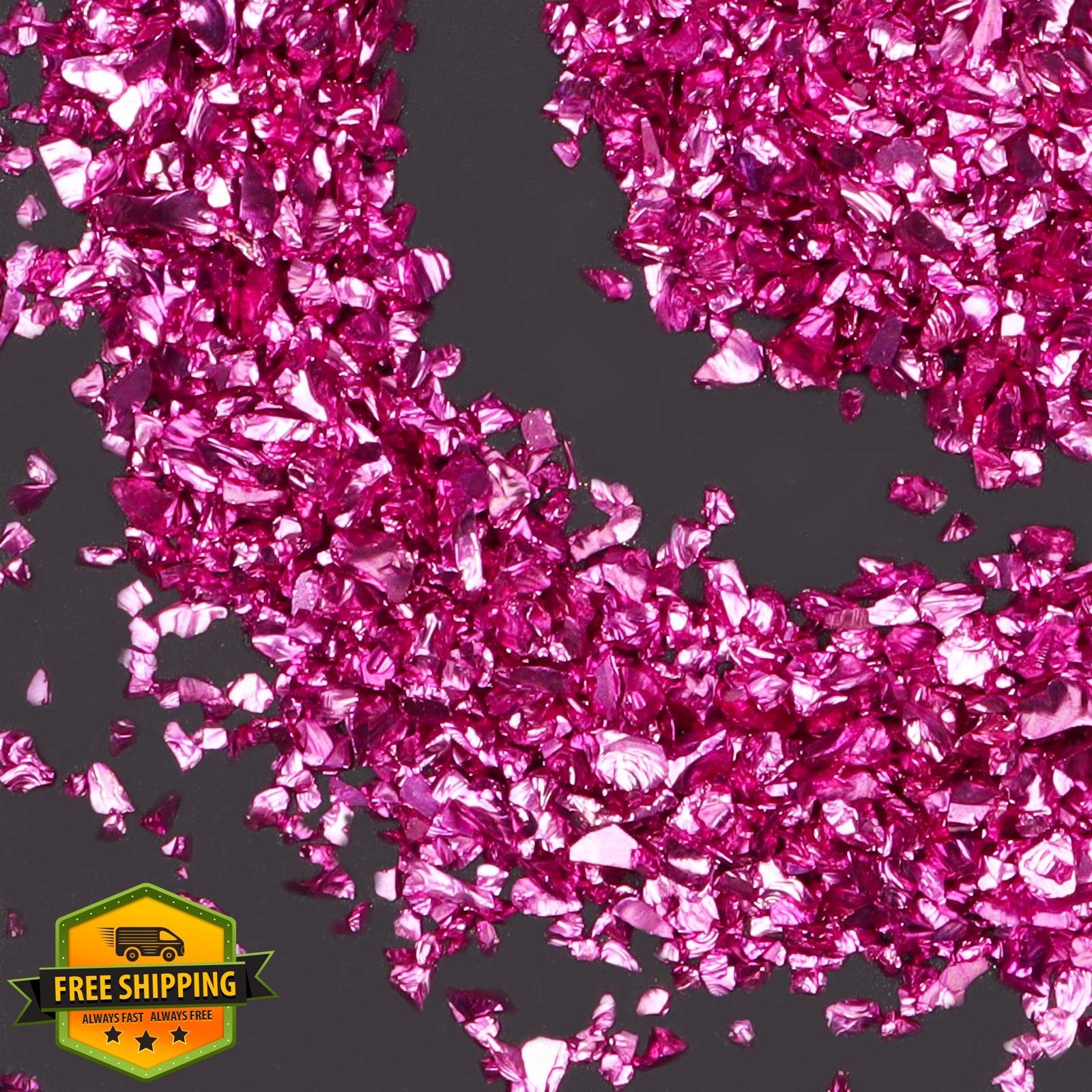 Crushed Glass Craft Glitter for Resin, Irregular Metallic Crystal Chips Sprin…