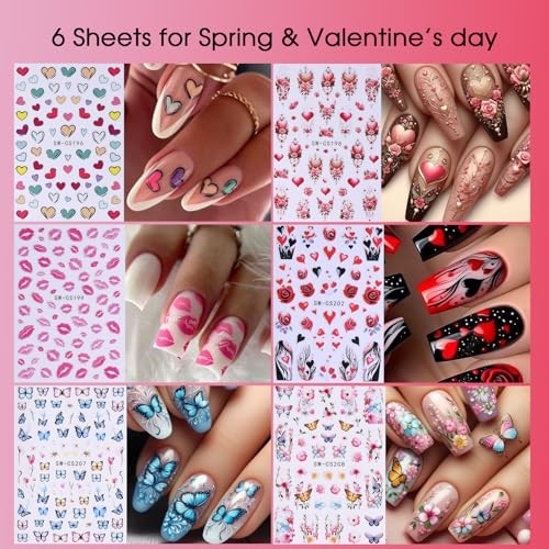 Holiday Nail Art Stickers Decals 30 Sheets 3D All Holidays Styles 30 Sheets