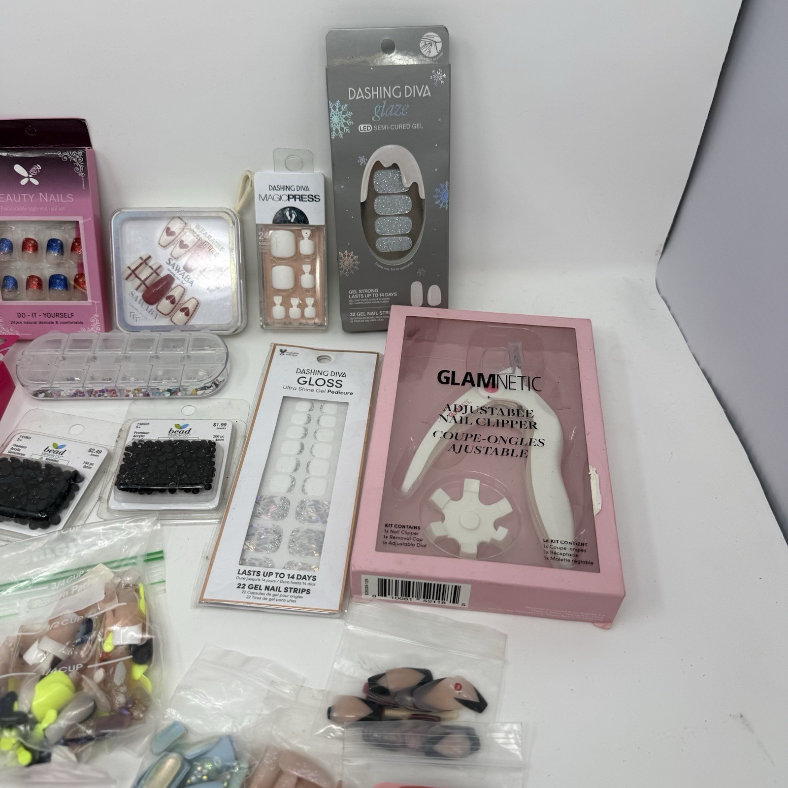 MIXED LOT OF NAIL ART ACCENTS STRIPS STICKERS
