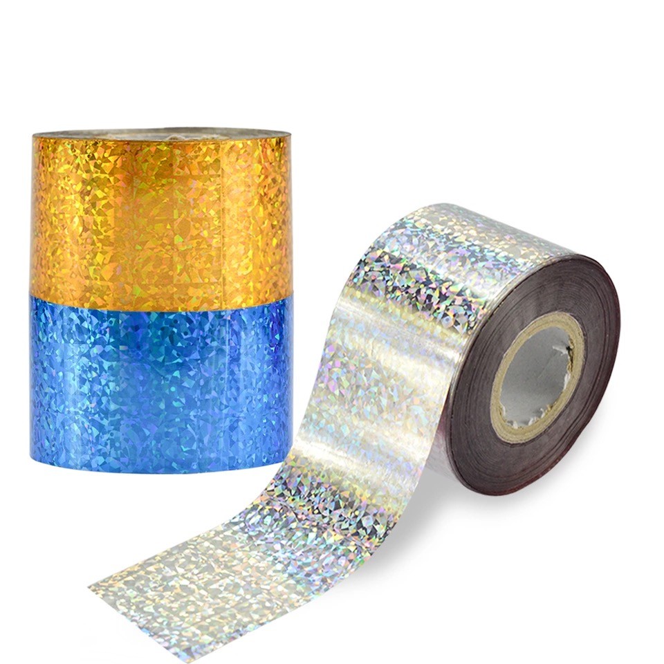 HOLOGRAPHIC Transfer Foils Starry NAIL LASER FOIL 9 Colours NAILS Stickers Paper